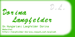 dorina langfelder business card